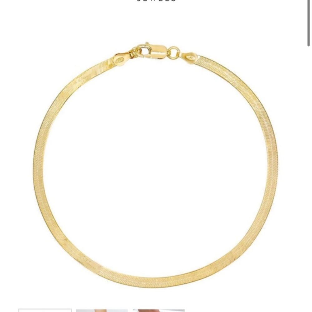 Adinas Jewels Herringbone Anklet